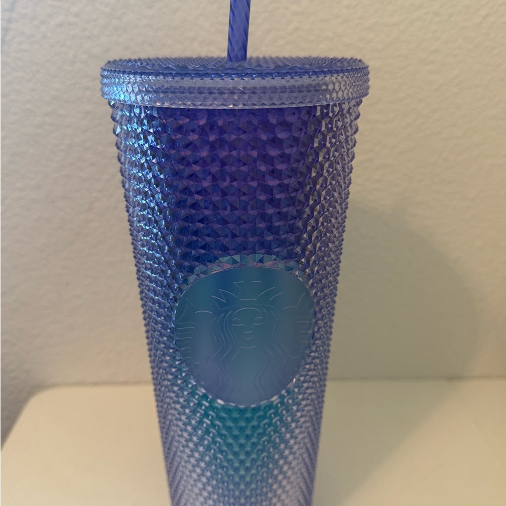 Starbucks Iridescent Blue/Purple Tumbler with Studded Design